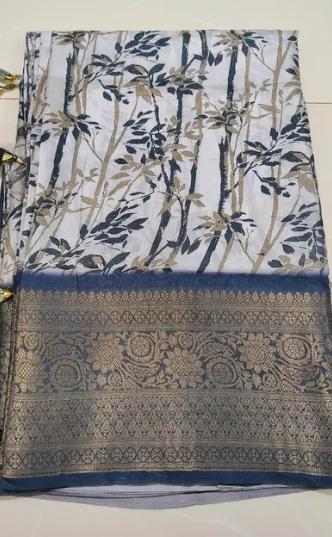 Jacquard Dola Silk Printed Saree