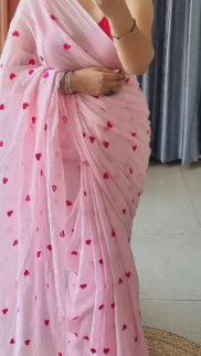 Cotton Blend Printed Saree