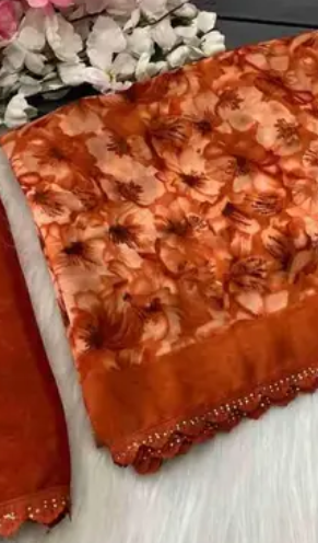 Elegant Georgette Printed Saree