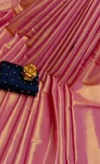 Elegant Cotton Silk Orange Saree
