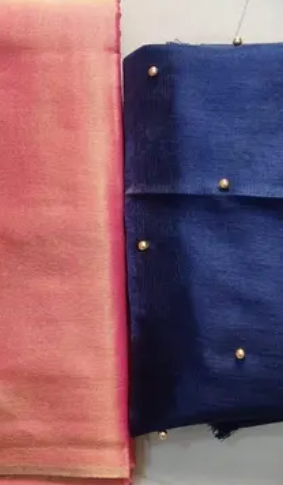 Elegant Cotton Silk Orange Saree