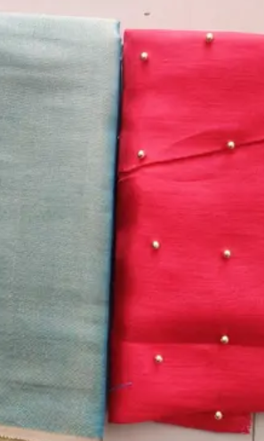 Elegant Cotton Silk Orange Saree