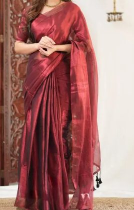 Raga Tissue Mulmul Saree