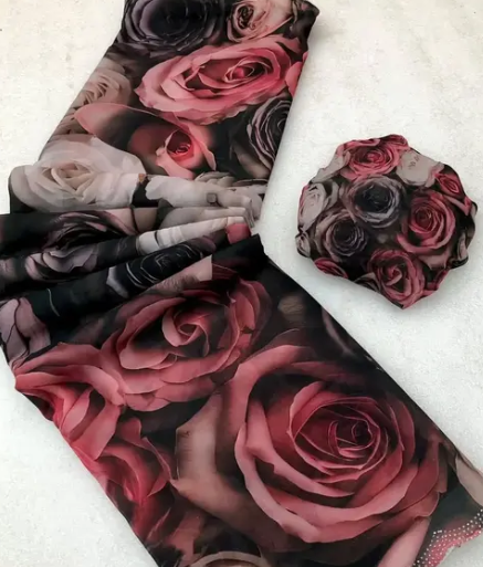 Digital Printed Georgette Saree