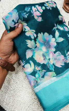 Soft Chiffon Floral Saree