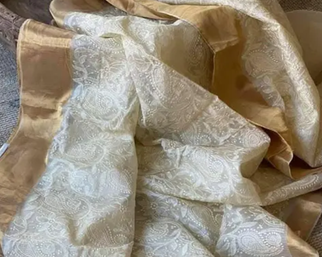 Elegant Banarasi Chikankari Kota Silk Cotton Saree