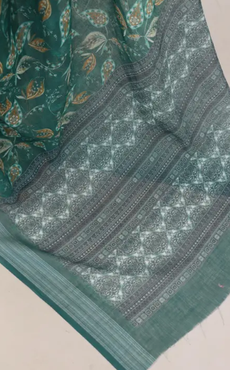 Cotton Linen Digital Print Saree