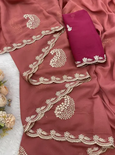 Women’s Simmer Georgette Saree