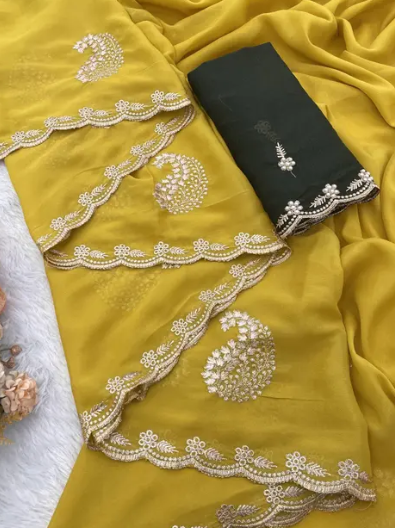 Women’s Simmer Georgette Saree