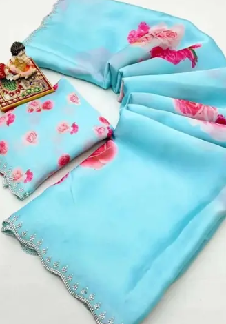 Alisha Alluring Satin Silk Printed Saree