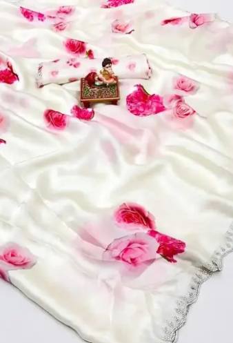 Alisha Alluring Satin Silk Printed Saree