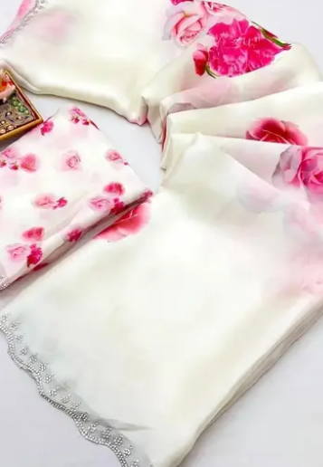 Alisha Alluring Satin Silk Printed Saree
