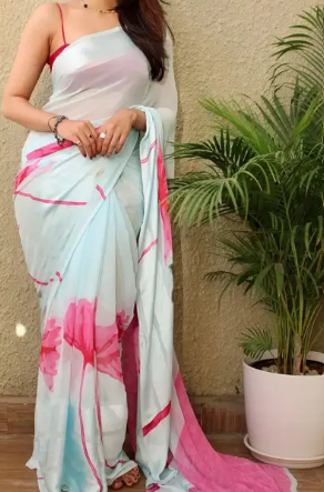 Sanwariya Silks Fancy Georgette Printed Saree